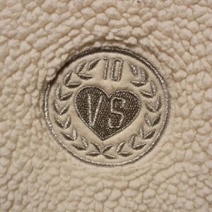 Victoria's Secret Sherpa Pullover Hoodie Women's Size Large Cream